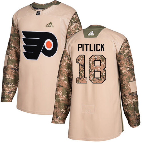 Adidas Flyers #18 Tyler Pitlick Camo Authentic 2017 Veterans Day Stitched Youth NHL Jersey